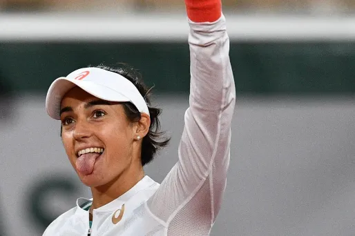 La Française Caroline Garcia savoure sa victoire lors du premier tour de Roland-Garros