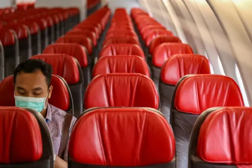 Le risque d'attraper le Covid-19 dans un avion avec des passagers masqués serait très faible.