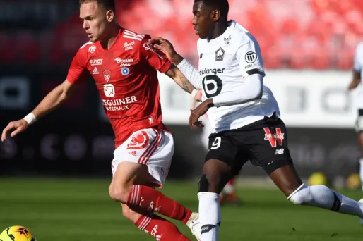 Lille s'est incliné à Brest.