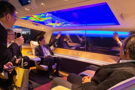 Panasonic a présenté au CES de Las Vegas son projet d'habitacle pour les voitures autonomes.