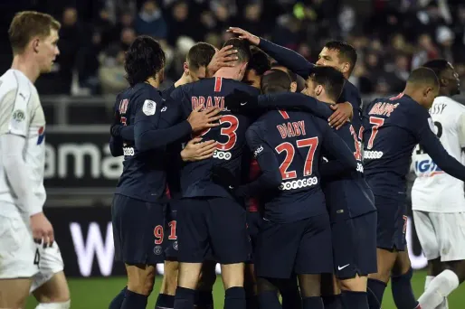 La joie des Parisiens, vainqueurs à Amiens.