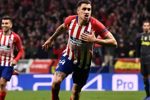 La joie de Gimenez, auteur de l'ouverture du score contre la Juve.