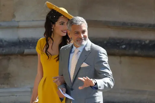 George Clooney était présent avec sa compagne Amal au mariage de Meghan Markle et du Prince Harry.
