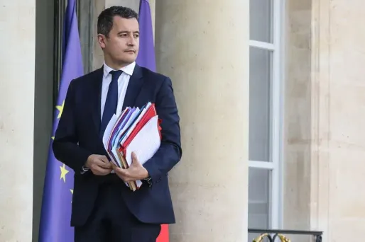 Gérald Darmanin était à Tourcoing samedi pour assister aux obsèques du maire de la ville mort jeudi dernier. (Photo d'archives)