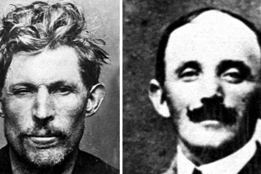 Guillaume Seznec (à gacuhe ) et Pierre Quéméneur (à droite).