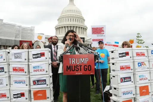 Trump must go, destitution crédit : MARK WILSON / GETTY IMAGES NORTH AMERICA / AFP - 1280