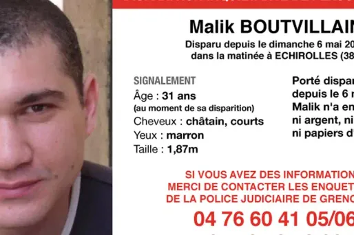Malik Boutvillain, 1,87 m, qui aurait aujourd'hui 39 ans, avait disparu en 2012.