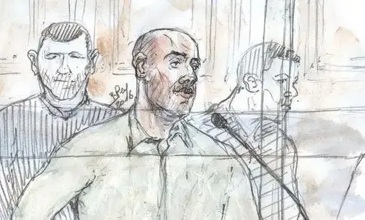 Redoine Faïd devant la cour d'assises de Paris.