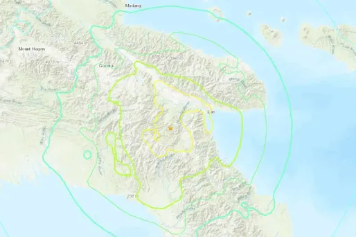 séisme Papouasie-Nouvelle-Guinée crédit : Capture d'écran USGS - 1280