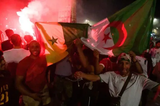 supporters algériens liesse
