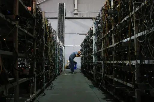 Exemple d'une ferme à bitcoin en Russie.