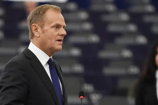 Donald Tusk, parlement européen crédit : FREDERICK FLORIN / AFP - 1280