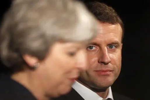 Emmanuel Macron Theresa May 1280