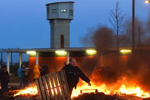 Vendin-le-Vieil, épicentre de la mobilisation, est resté bloqué mercredi.