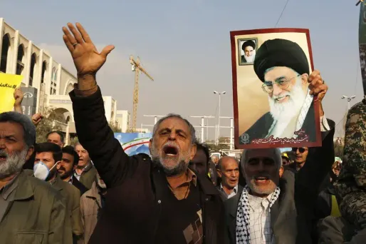 Dimanche, pour un cinquième jour consécutif, des manifestants pro-régime ont défilé, comme ici, à Téhéran.