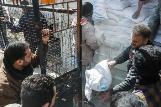 Ghouta orientale, aide humanitaire crédit : HAMZA AL-AJWEH / AFP - 1280