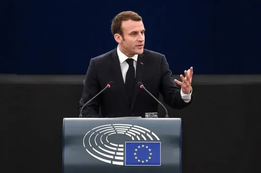 Emmanuel Macron à Strasbourg en avril 2018 (1280x640) Frederick FLORIN / AFP