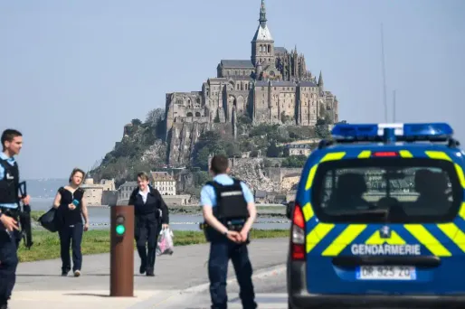 Dimanche, l'accès au Mont-Saint-Michel a été interdit pendant plusieurs heures.