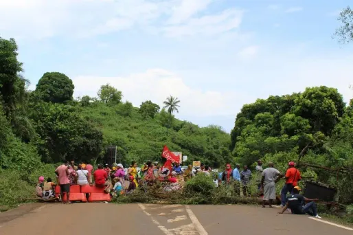 A Mayotte, des barrages paralysent l'île depuis plus de quatre semaines. (Illustration)