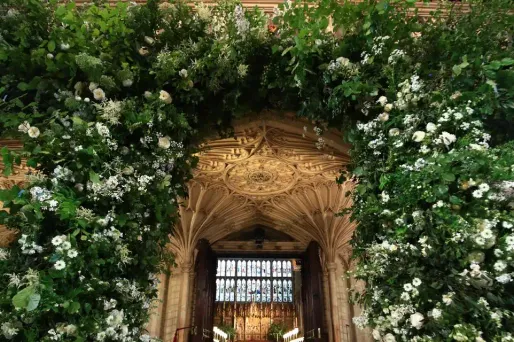 fleurs, mariage princier crédit : DANNY LAWSON / POOL / AFP - 1280