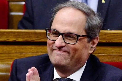 Quim Torra a succédé à Carles Puigdemont à la présidence de la Catalogne.