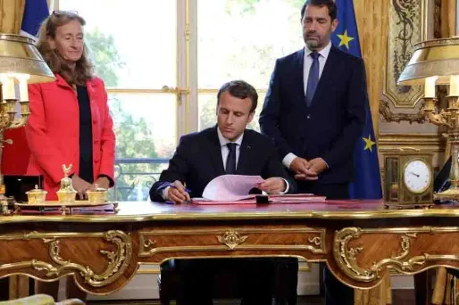 Emmanuel Macron Nicole Belloubet Christophe Castaner 1280