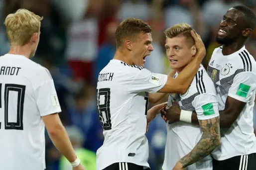 Deux membres du staff de l'équipe d'Allemagne avait eu des gestes de triomphe trop appuyés envers la Suède samedi soir (image d'archives du match)