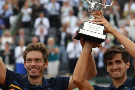 La joie de Mahut et Herbert, titrés pour la première fois à Roland-Garros.