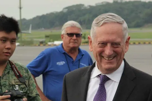 Jim Mattis, Singapour crédit : Thomas WATKINS / AFP - 1280