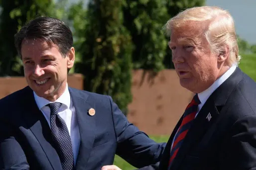 Giuseppe Conte et Donald Trump crédit : LEON NEAL / GETTY IMAGES NORTH AMERICA / AFP - 1280