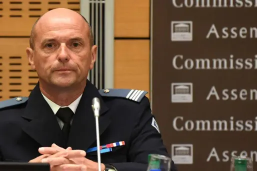 Pierre Leleu, commandant de l'unité CRS présente place de la Contrescarpe le 1er mai, lors de son audition par la commission de l'assemblée.