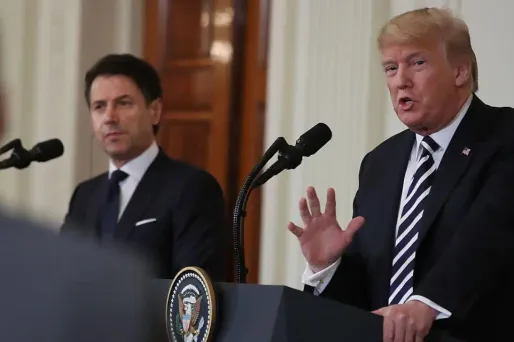 Donald Trump recevait le chef du gouvernement italien.