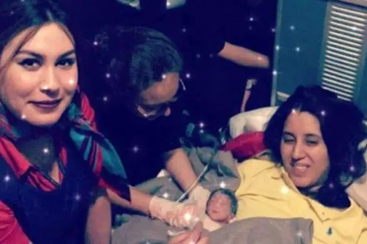 La petite fille est née dimanche sur le vol Casablanca-Montréal.