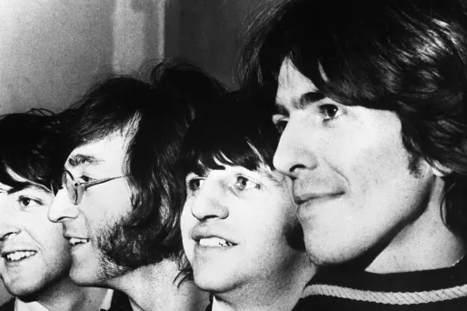 De gauche à droite : Paul McCartney, John Lennon, Ringo Starr et George Harrison.
