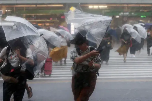 typhon, Japon, Cimaron crédit : JIJI PRESS / AFP - 1280