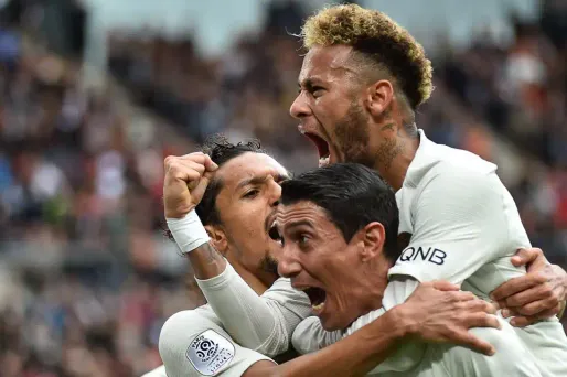 La joie de Di Maria sur son but égalisateur, à Rennes.