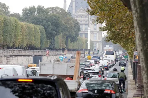 Les embouteillages n'ont pas diminués dans Paris depuis l'instauration de la piétonnisation des voies sur berge en 2016.