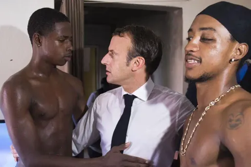 Emmanuel Macron avait eu un échange avec un jeune condamné pour braquages à Saint-Martin.