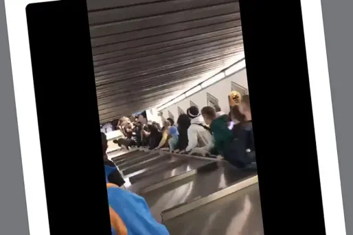 Supporters russes, métro romain crédit : Capture d'écran Twitter @RBWorldorg - 1280