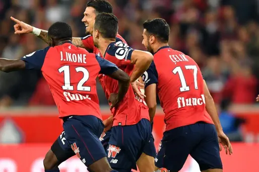 La joie des Lillois sur le premier but.