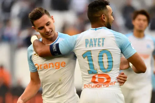 La joie de Thauvin, buteur avec l'OM contre Caen.