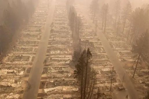L'incendie de "Camp Fire" a fait 81 morts et ravagé la ville de Paradise (en photo).