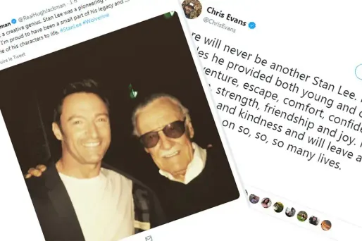 Hugh Jackman et Chris Evans ont rendu hommage à Stan Lee.