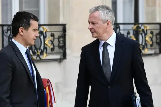 Gérald Darmanin, Bruno Le Maire crédit : PHILIPPE LOPEZ / AFP - 1280