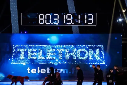 Les dons du Téléthon était en légère baisse à la mi-journée.