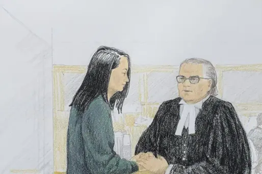 Meng Wanzhou , Vancouver crédit : JANE WOLSAK / AFP