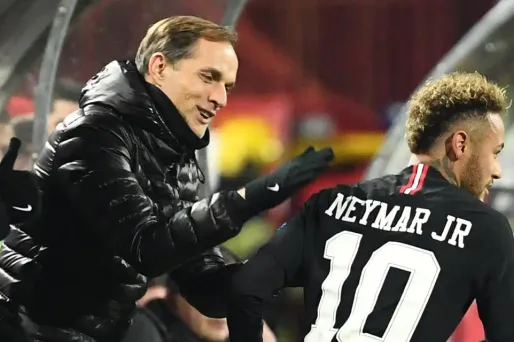 Tuchel avec Neymar à Belgrade (1280x640) FRANCK FIFE / AFP