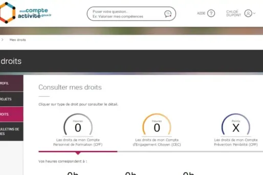 Le compte d'activité est ouvert aux Français de plus de 16 ans.