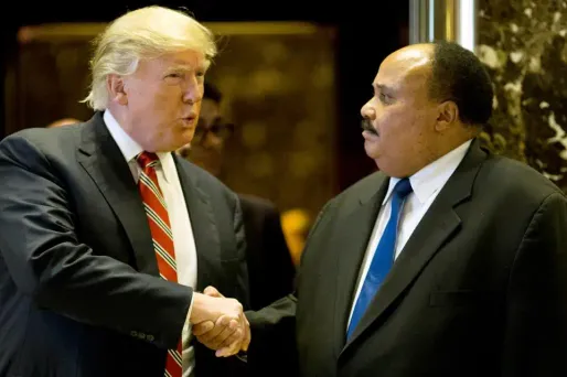 Donald Trump Martin Luther King III 1280 DOMINICK REUTER / AFP