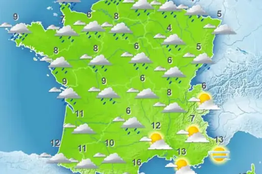 La pluie arrosera une bonne partie de la France jeudi.